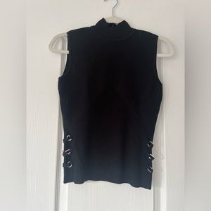 Karen Millen black turtle cut top